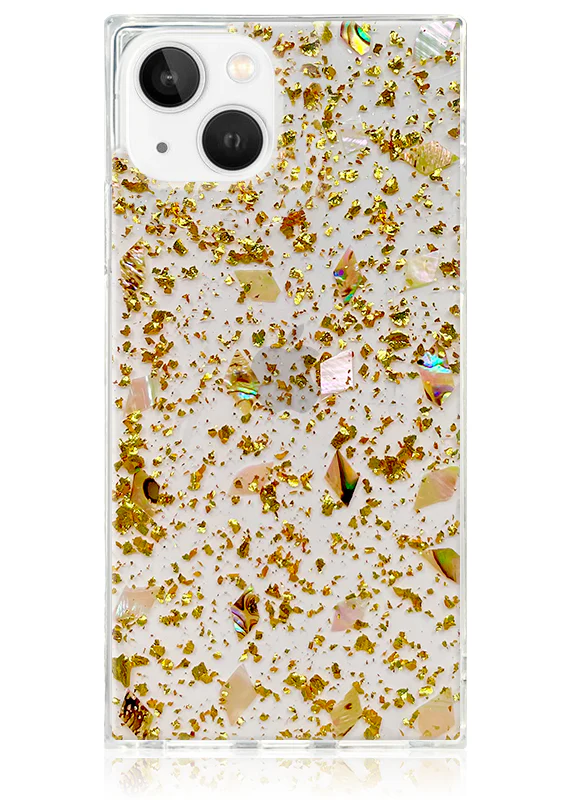 SQUARE® Shell and Gold Flake iPhone Case - Image 7