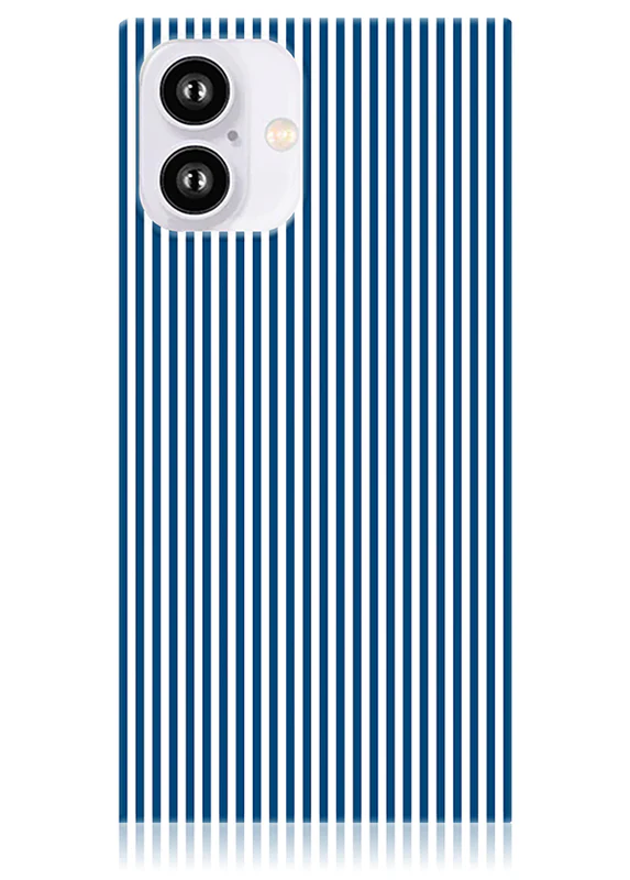 SQUARE® Blue & White Oxford Stripe iPhone Case - Image 13