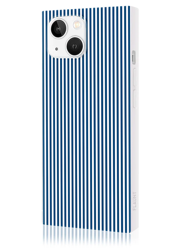 SQUARE® Blue & White Oxford Stripe iPhone Case - Image 16
