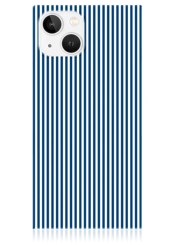 SQUARE® Blue & White Oxford Stripe iPhone Case - Image 29
