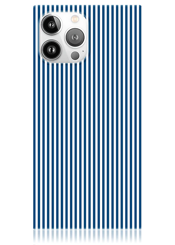 SQUARE® Blue & White Oxford Stripe iPhone Case - Image 47