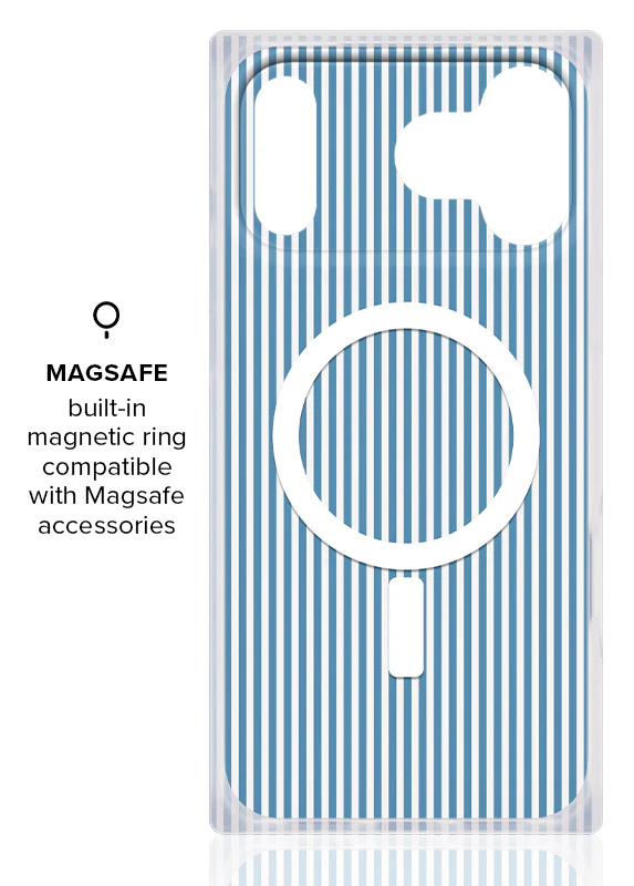 SQUARE® Blue & White Oxford Stripe iPhone Case - Image 72