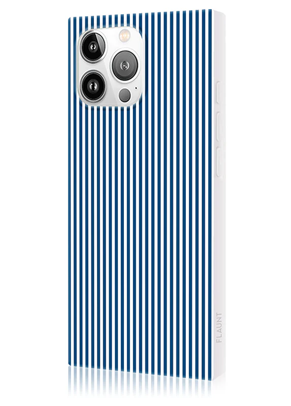 SQUARE® Blue & White Oxford Stripe iPhone Case - Image 8