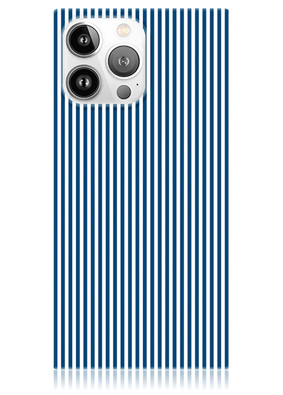 SQUARE® Blue & White Oxford Stripe iPhone Case - Image 9