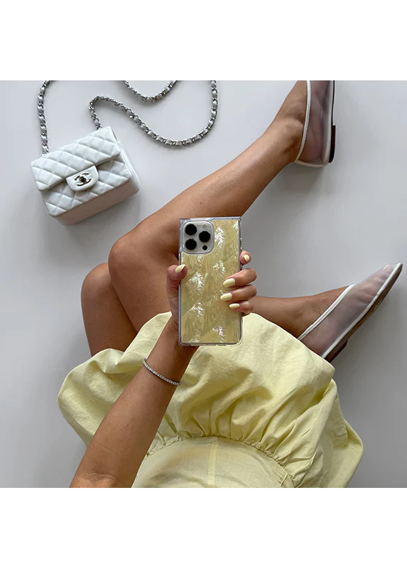 SQUARE® Butter Yellow Mother of Pearl iPhone Case - Image 60