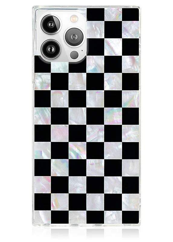 SQUARE® Checkered Mother of Pearl iPhone Case - Image 41