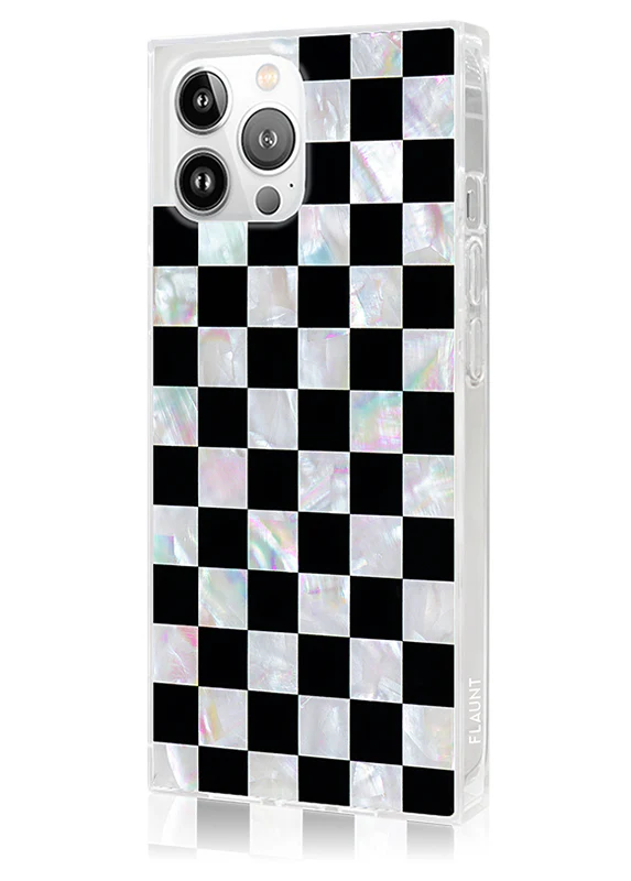 SQUARE® Checkered Mother of Pearl iPhone Case - Image 44