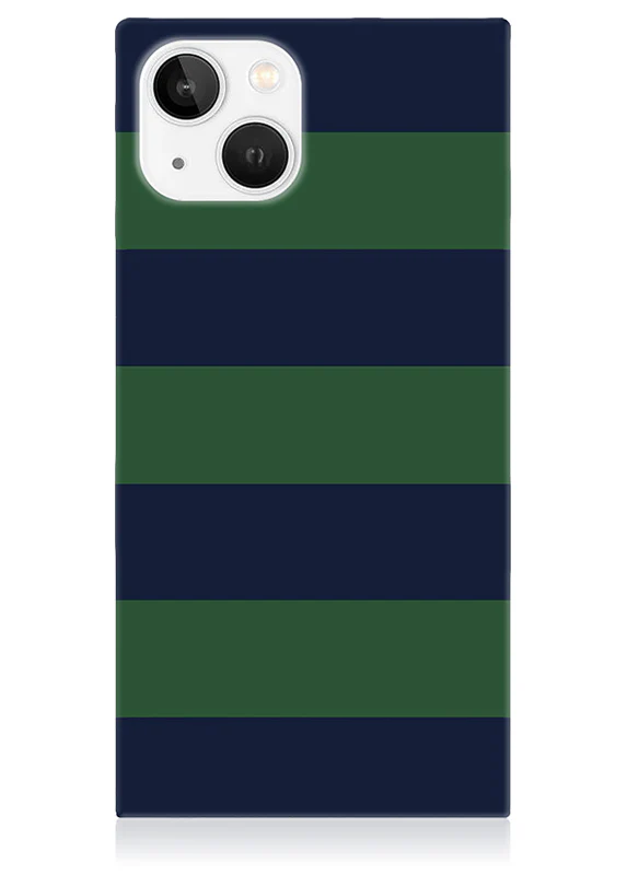 SQUARE® Navy & Green Rugby Stripe iPhone Case - Image 27