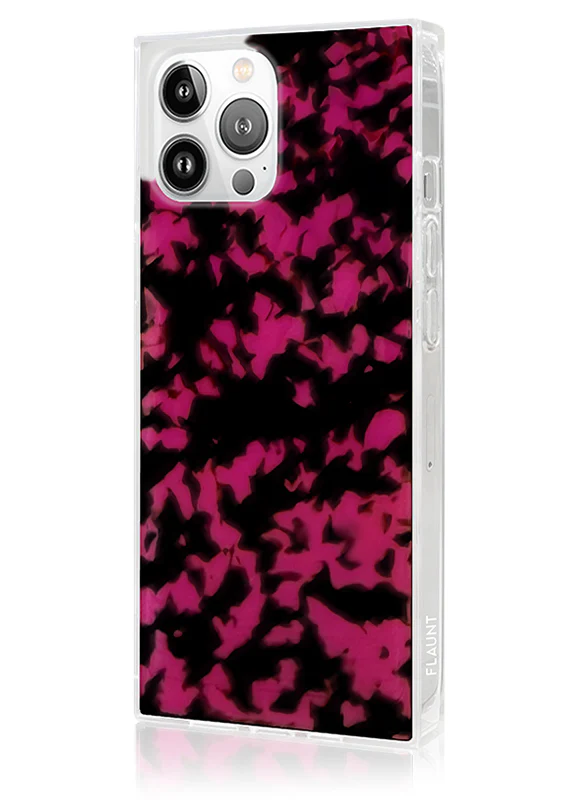 SQUARE® Raspberry Tortoise Shell iPhone Case - Image 14