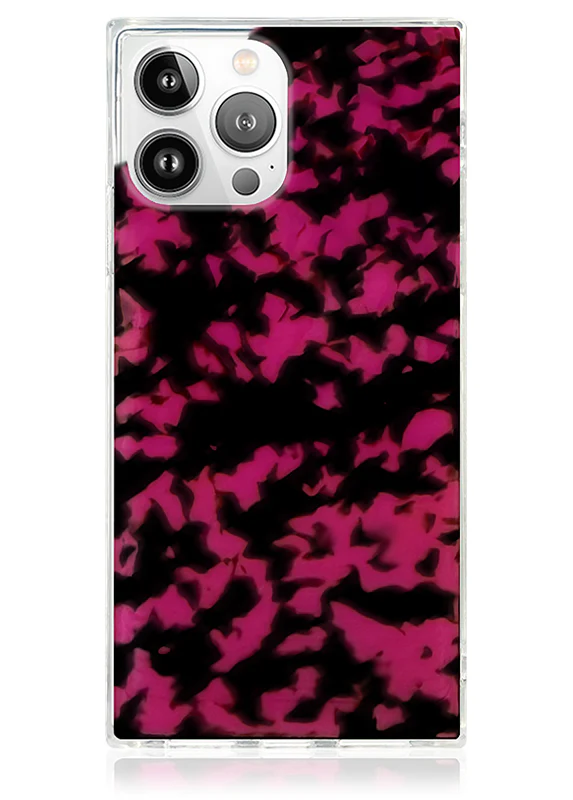 SQUARE® Raspberry Tortoise Shell iPhone Case - Image 15