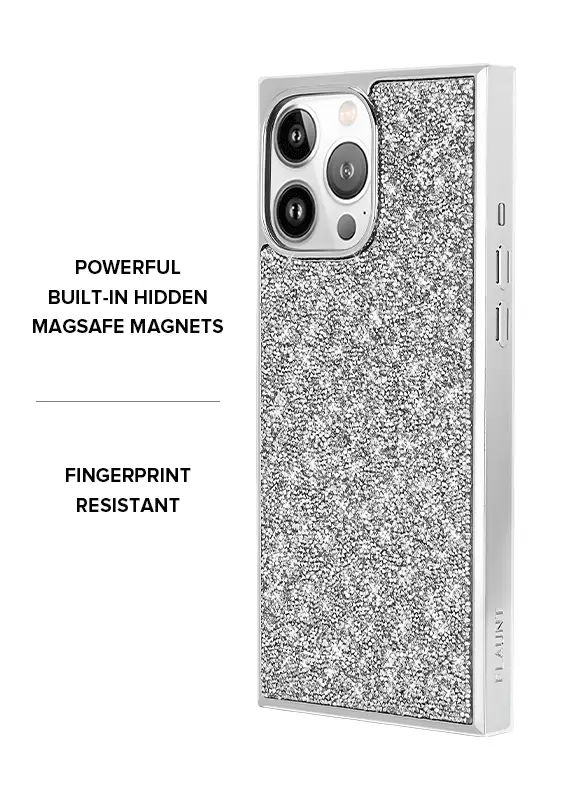 Elite Collection - SQUARE® Silver Crystal Elegance iPhone Case - Image 16