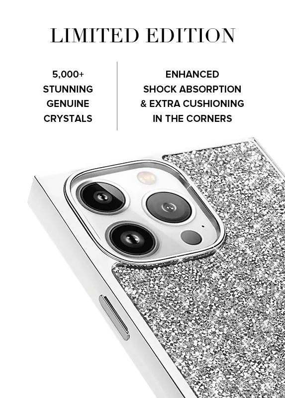 Elite Collection - SQUARE® Silver Crystal Elegance iPhone Case - Image 4