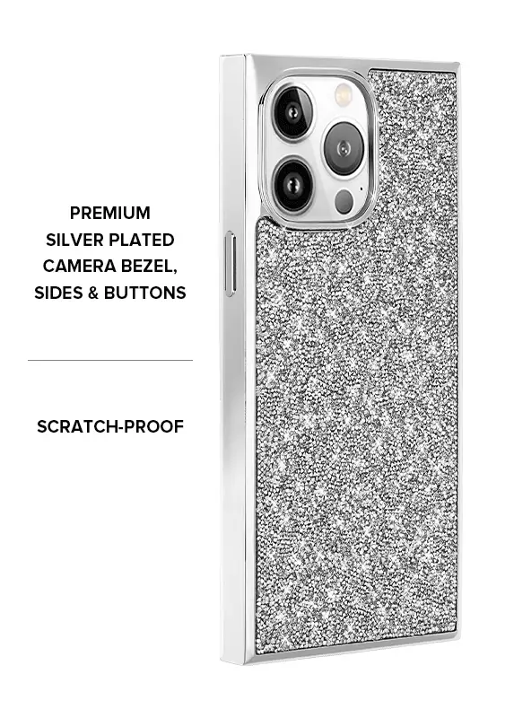 Elite Collection - SQUARE® Silver Crystal Elegance iPhone Case - Image 5