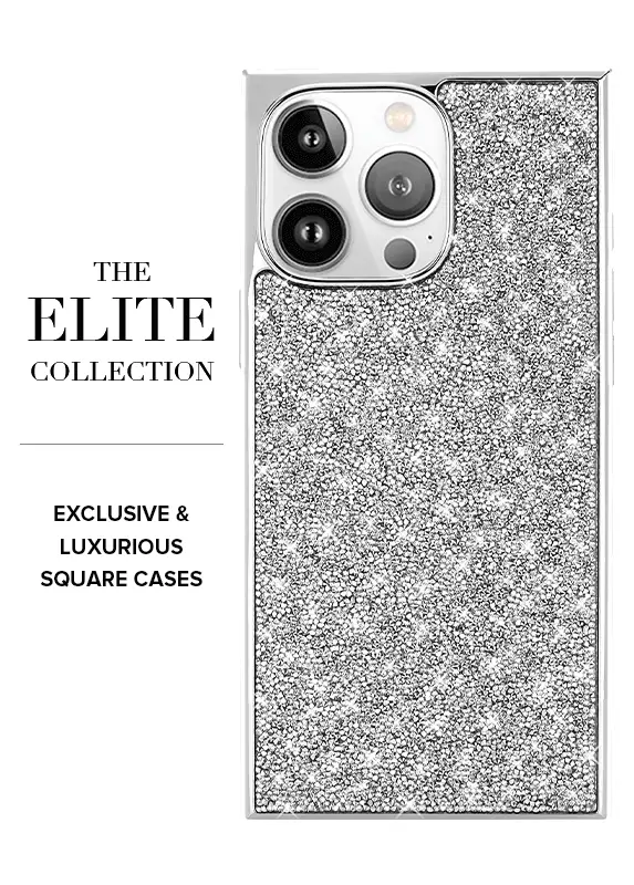 Elite Collection - SQUARE® Silver Crystal Elegance iPhone Case - Image 8